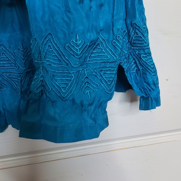 Chico's Blue Ombre 100% Silk Tank Size 3 - Picture 5 of 11